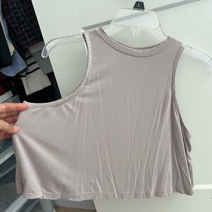 Brand New Light Mauve Women's Cropped Sports Muscle Tank Top size XS
